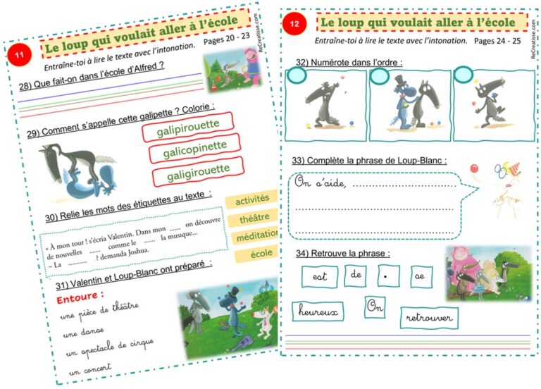 Le loup qui voulait aller à l école ReCreatisse