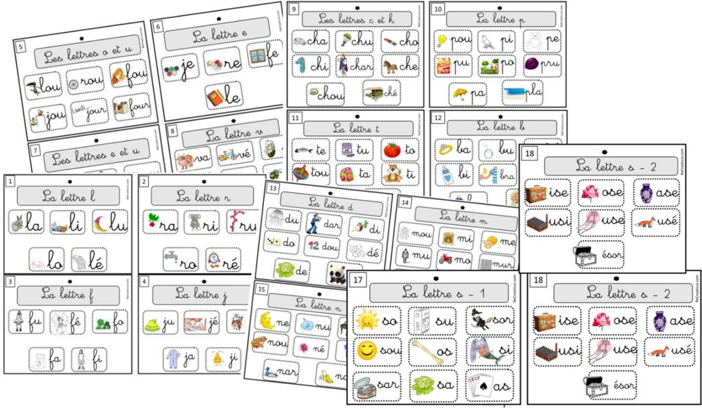 CARTES LECTURE Syllabes • ReCreatisse